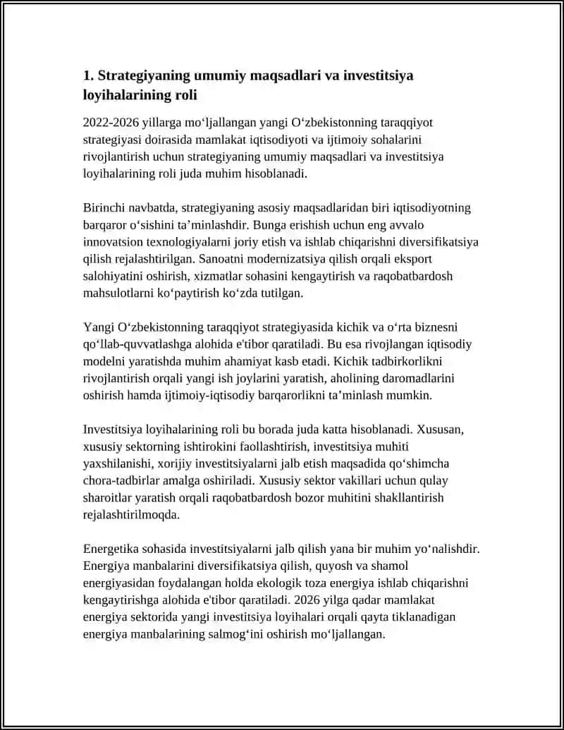 2022 2026 YILARGA MÒLJALANGAN YANGI ÒZBEKISTONING TARAQQIYOT STRATEGIYASI VA INVESTITSIYAS LOYHALARNI RÒLI 3