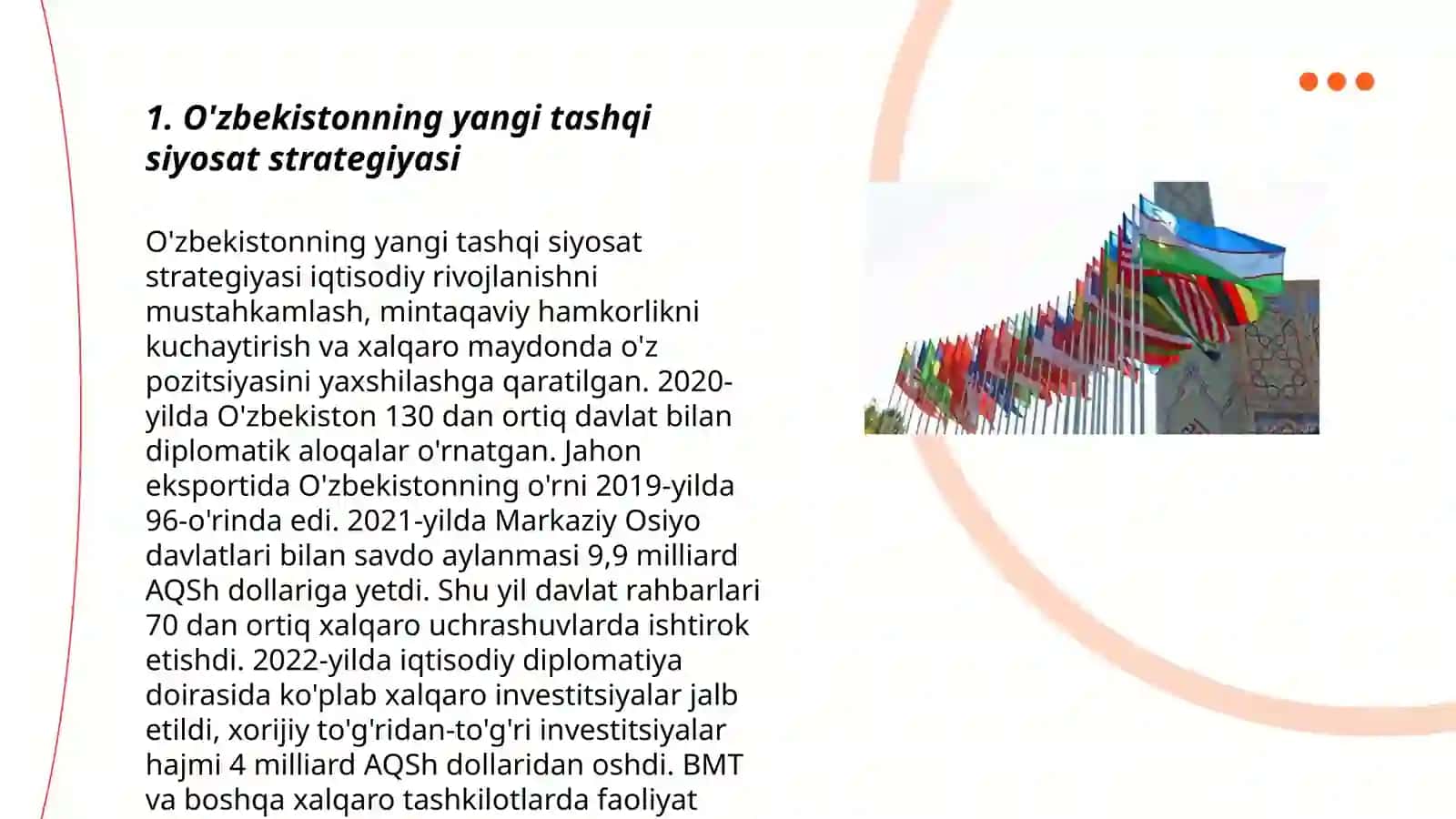 O'zbekistonning yangi tashqi siyosat strategiyasi 3