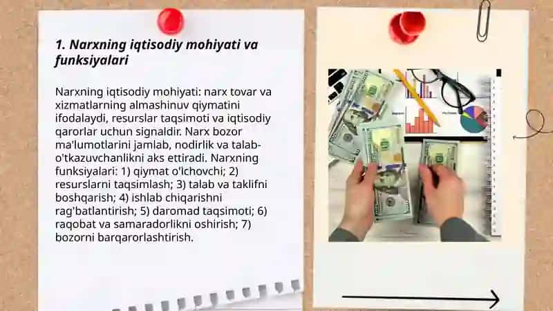Narxning Iqtisodiy Mohiyati va Funksiyalari 3