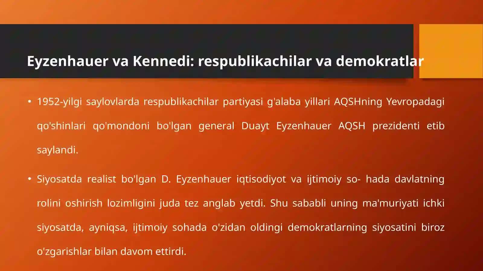 AQSH: yangiliderning paydobo’lishi 3