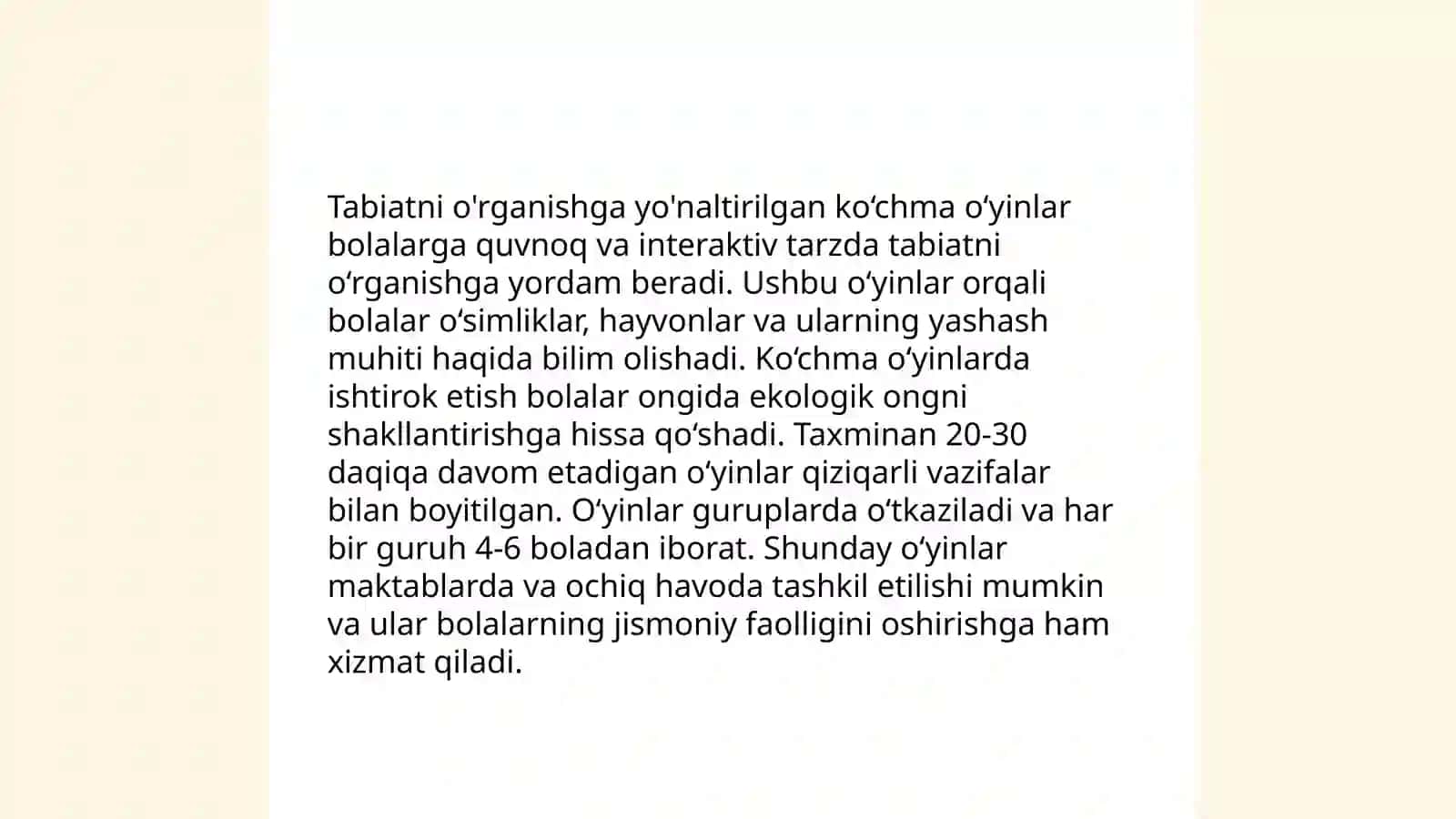 Maktabgacha yoshdagi bolalarni ekologik tarbiyalashda o'yin texnalogiyalar 3