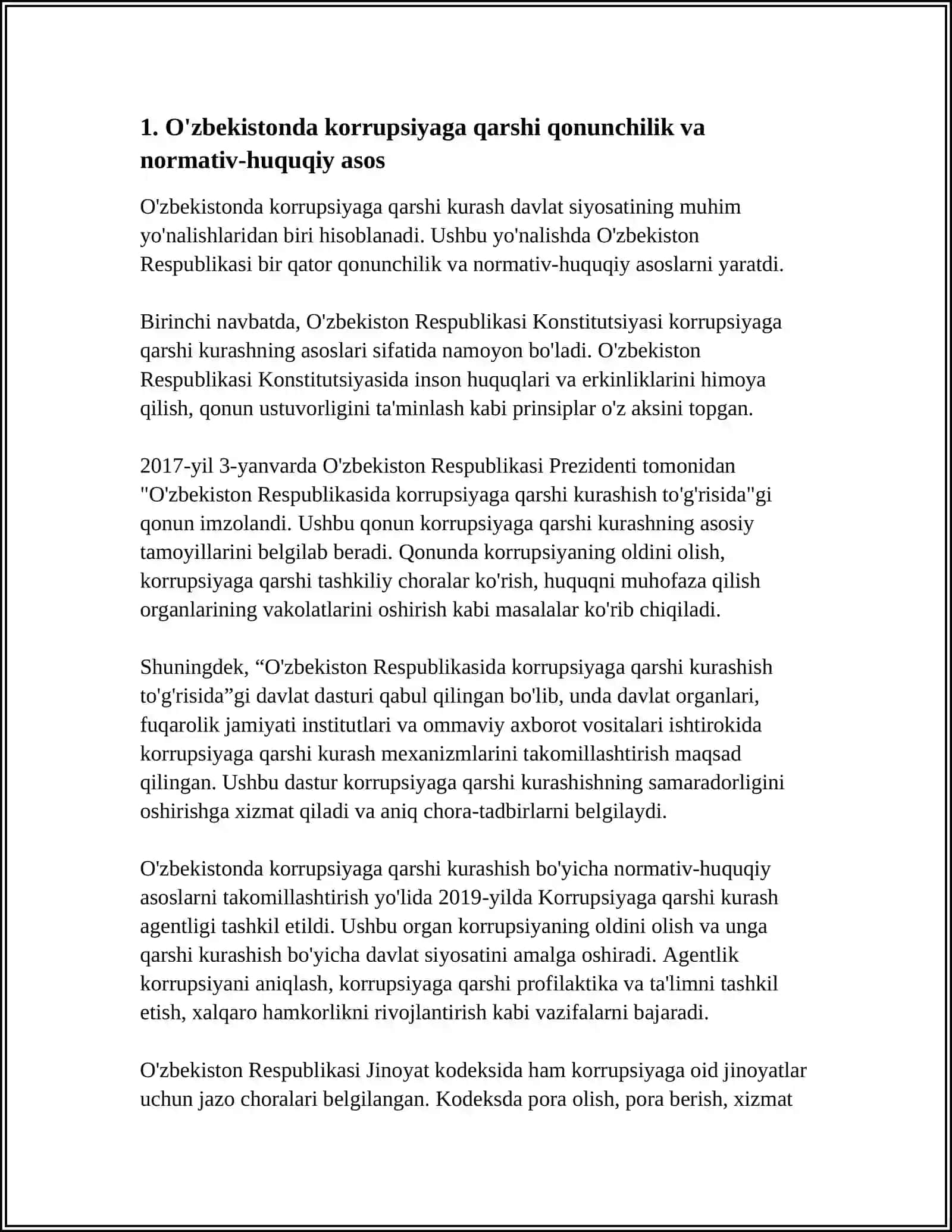 ÕZBEKISTONDA KORRUPSIYAGA QARSHI KURASH MEXANIZMLARI 3