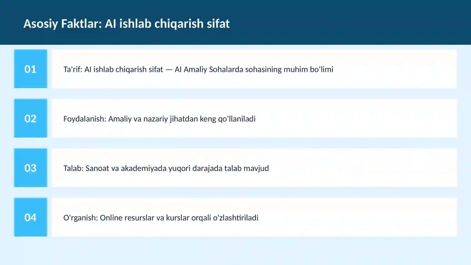 AI ishlab chiqarish sifat 3