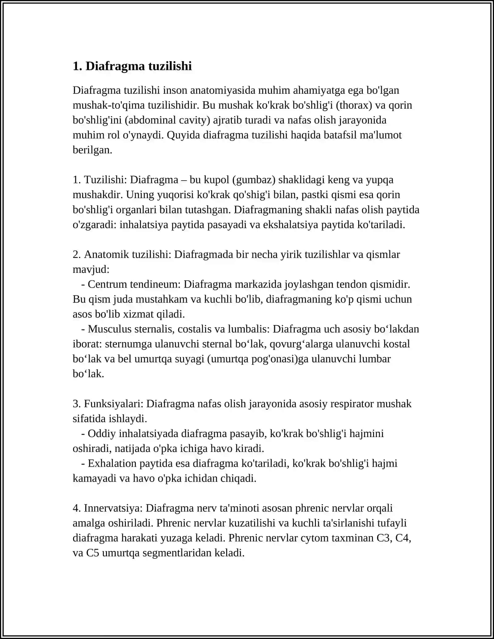 DIAFTAGMA QORINNING OQ CHIZIG'I VA CHOV KANALI TUZILISHLARI 3