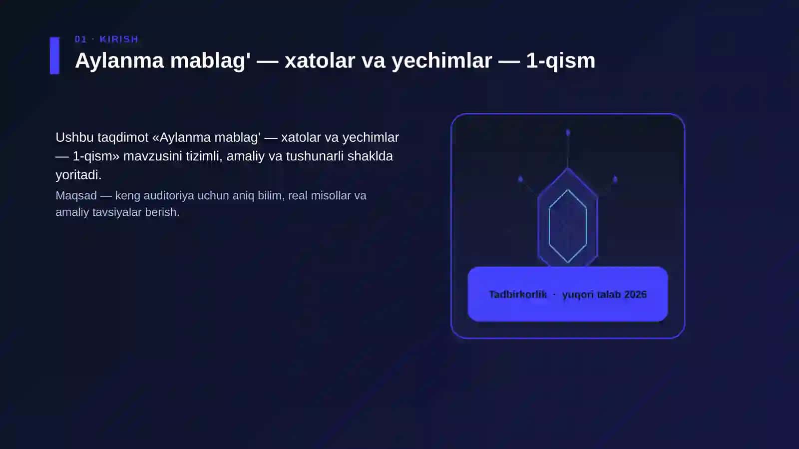 Aylanma mablag' — xatolar va yechimlar — 1-qism 3