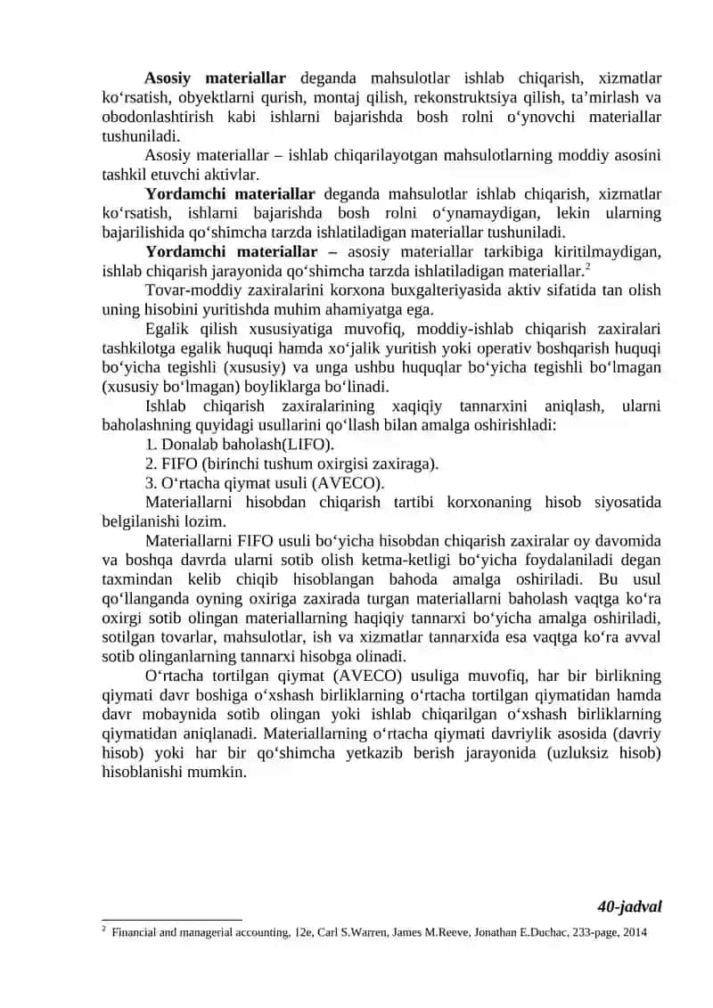 MAVZU. TOVAR - MODDIY ZAXIRALAR HISOBI 3