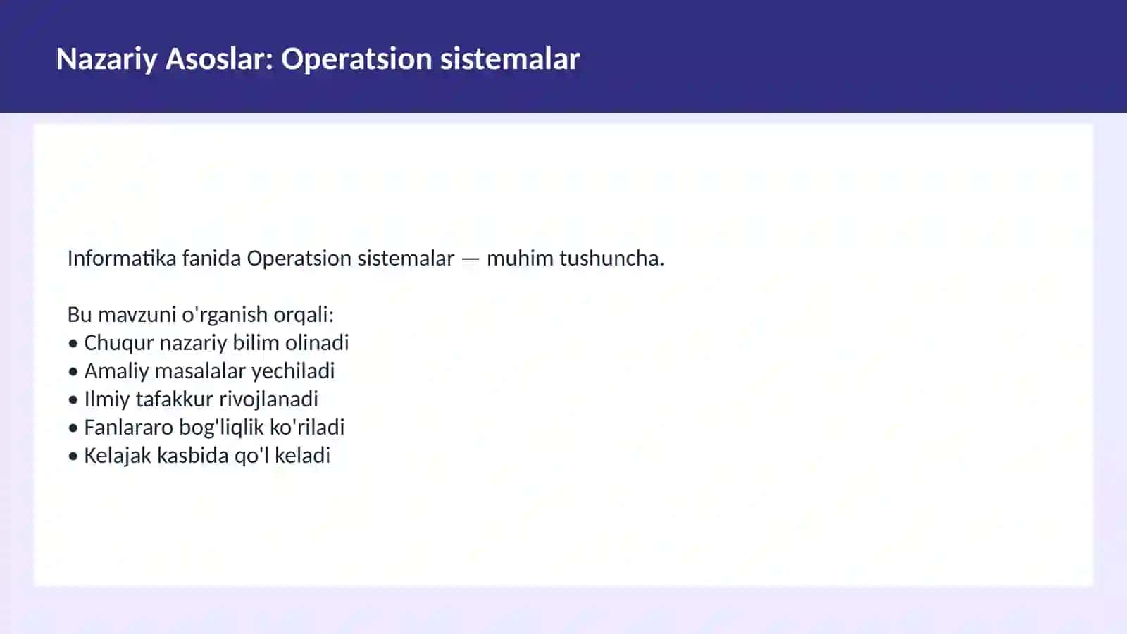 Kompyuter tarixi O'qituvchilar va talabalar uchun dars ishlanma 3