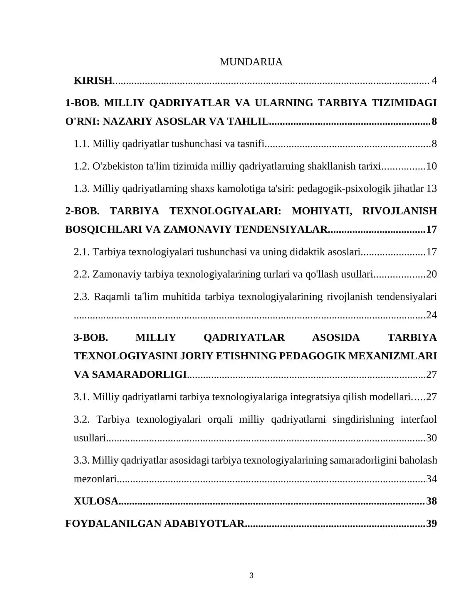 UMUMUIY PEDAGOGIKA FANIDAN TAYYORLAGAN KURS ISHI 3