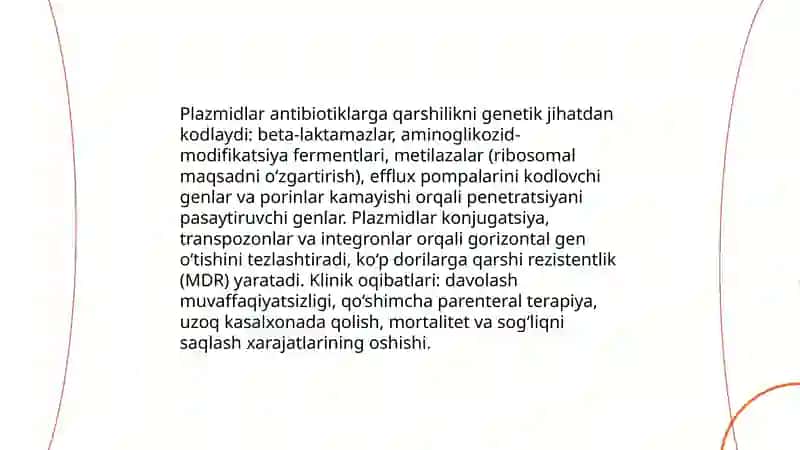 Plazmidlar orqali antibiotik qarshiligining molekulyar mexanizmlari va tibbiyotdagi oqibatlari 3