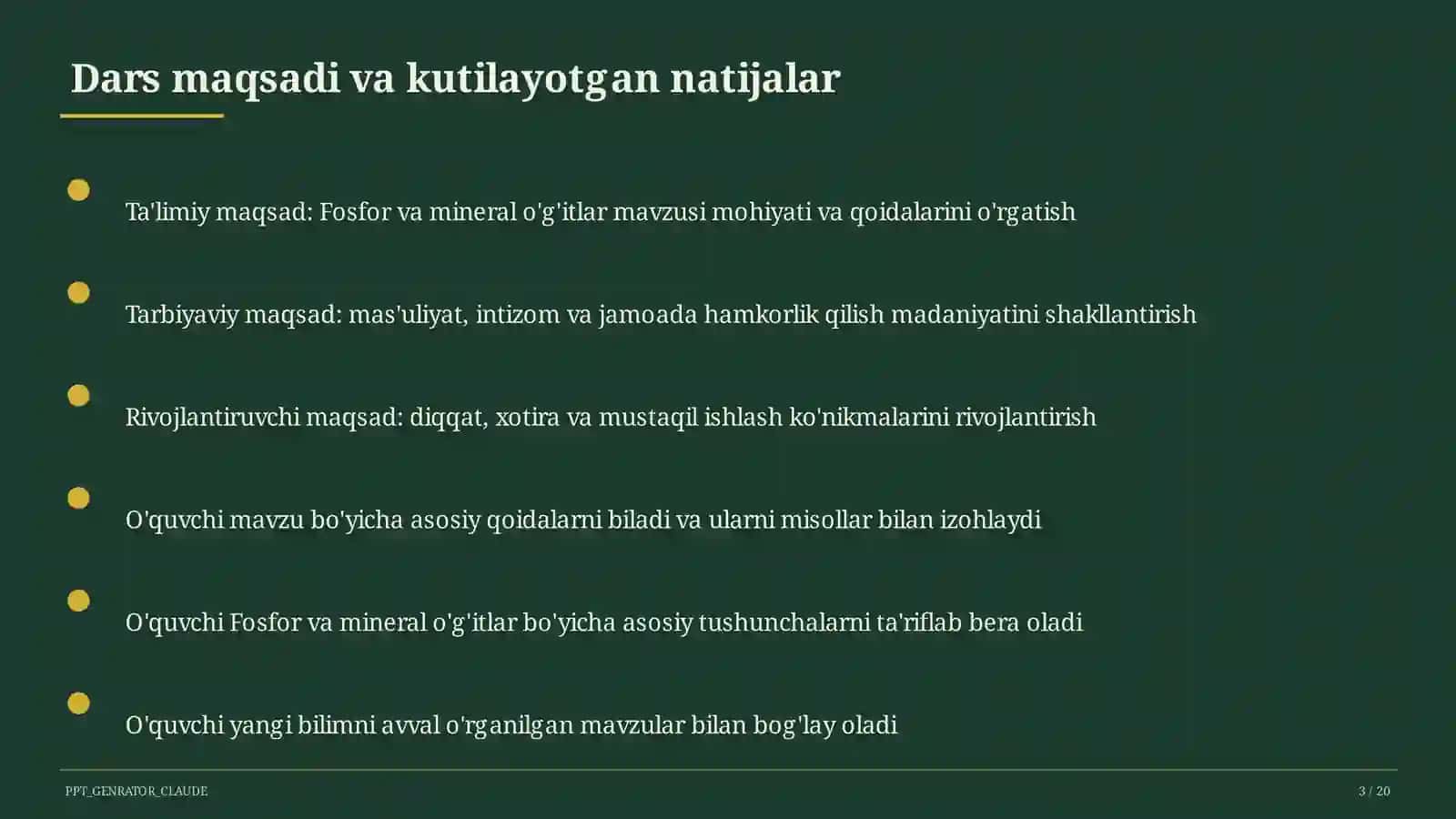 Fosfor va mineral o'g'itlar (9-sinf) 3