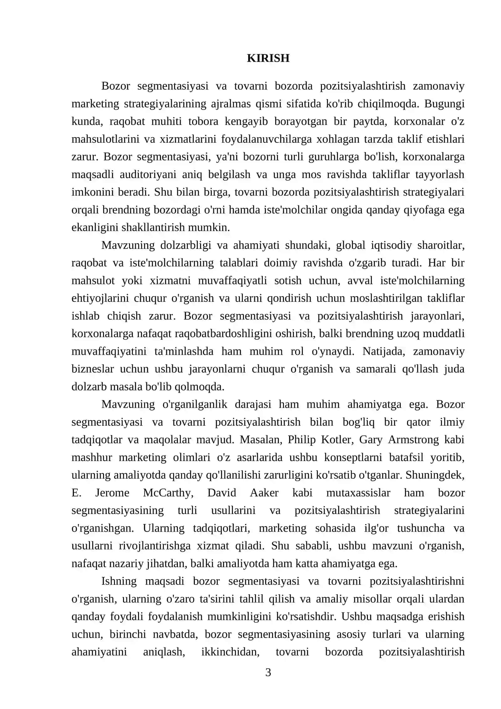 Bozor segmentasiyasi va tovarni bozorda pozitsiyalashtirish 3