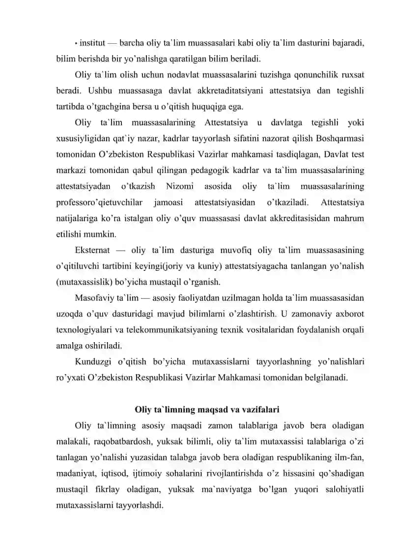 “Mutaxassislikka kirish” fani va uning vazifalari 3