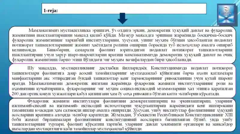 Ўзбекистонда фуқаролик жамияти институтлари ва маҳаллий ўз-ўзини бошқариш 3
