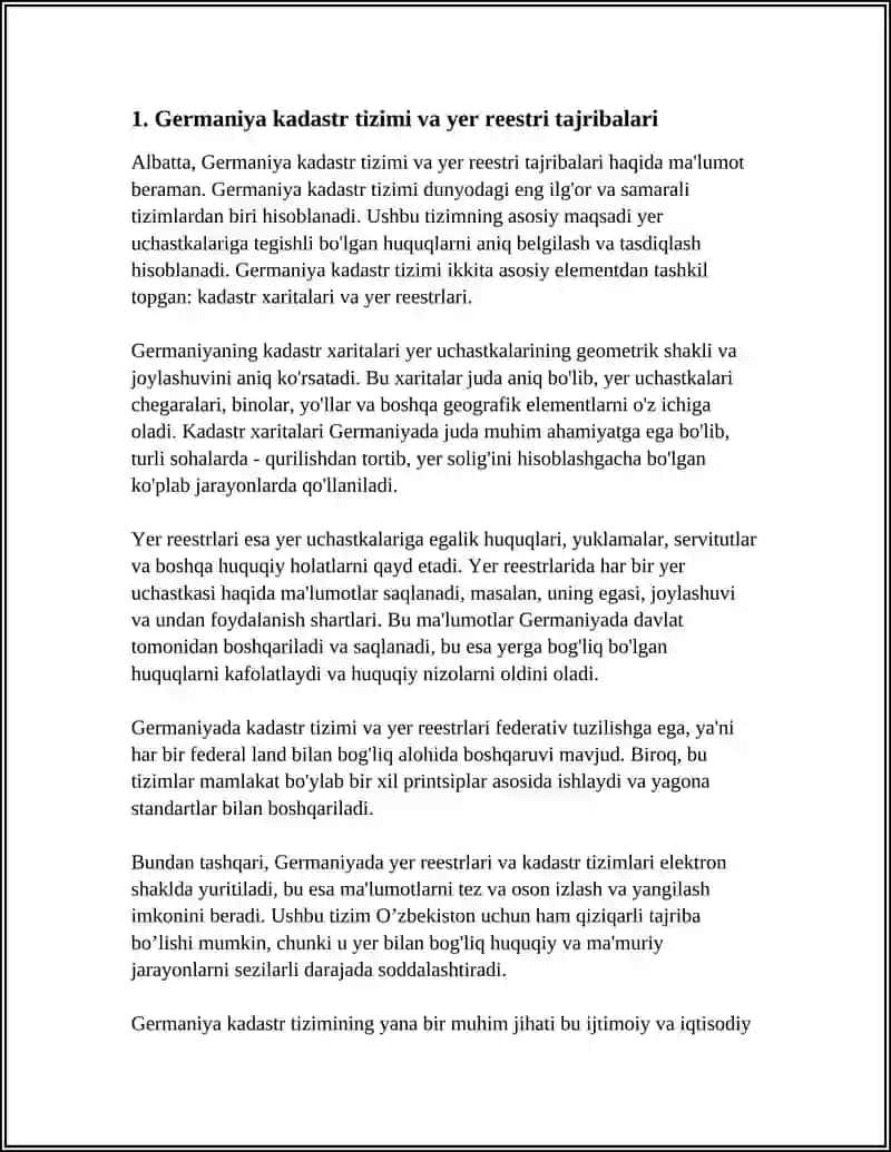 XORIJIY MAMLAKATLAR KADASTR YURITISH TAJRIBALARI 3
