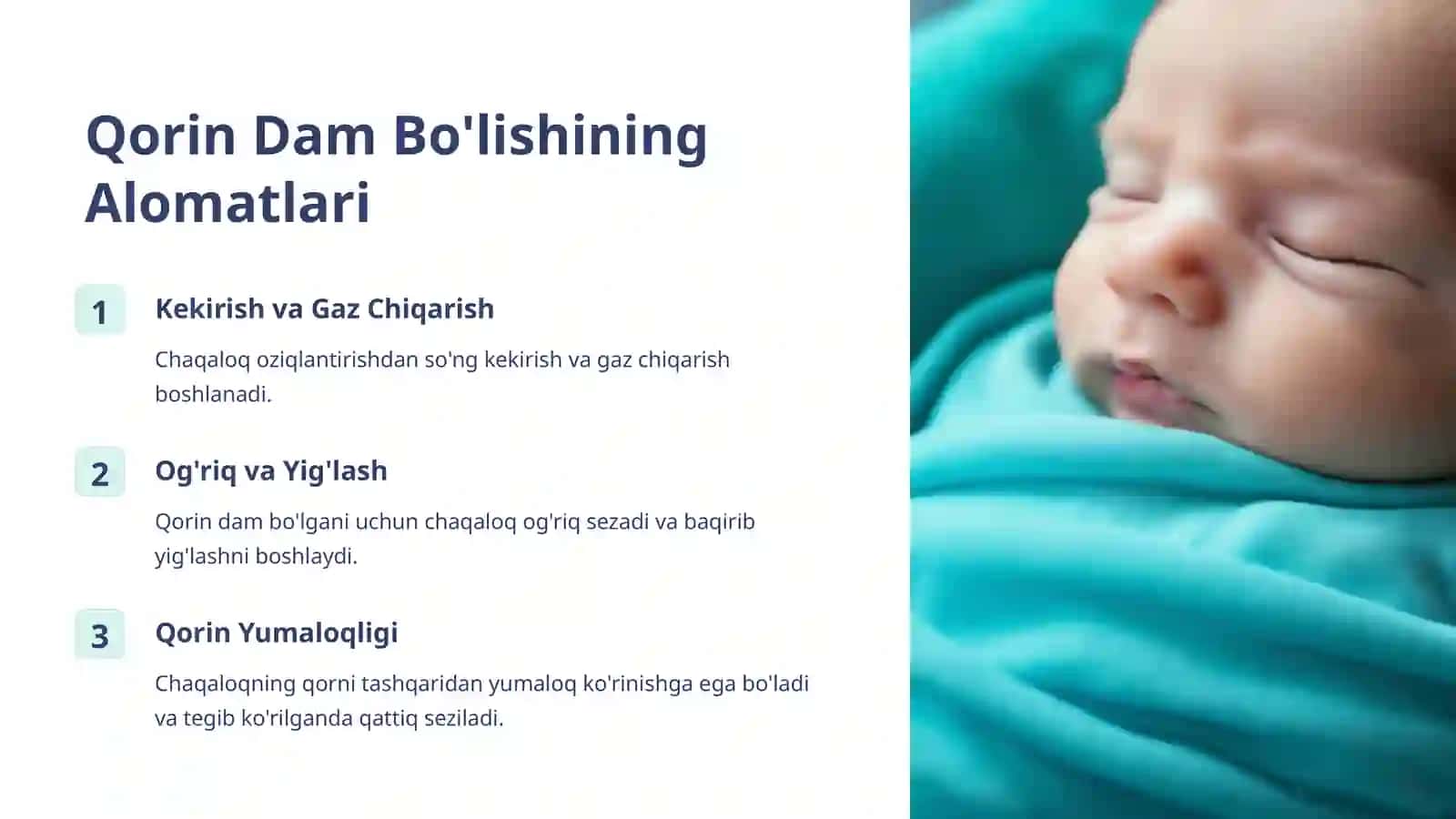 Chaqaloqlarda qorin dam bo'lishi 3