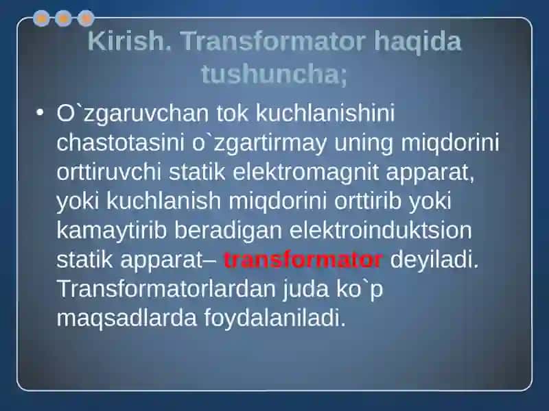 TRANSFORMATORLAR 3