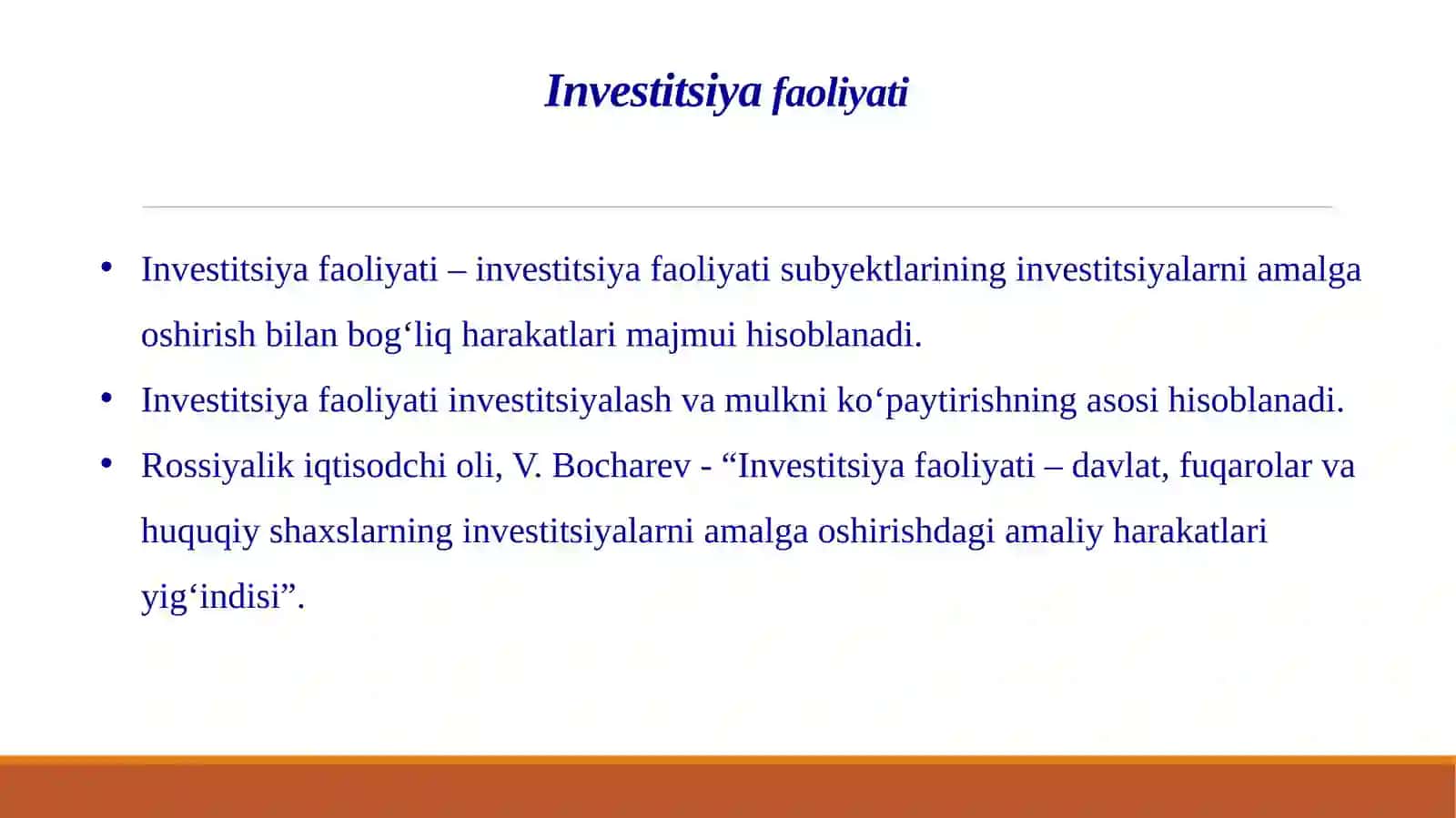 Investitsiyafaoliyat tushunchasi 3