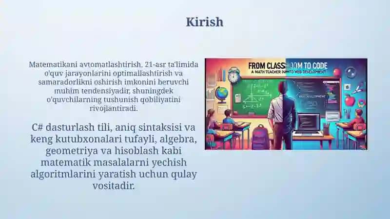 Matematika darslarini dasturlash yordamida avtomatlashtirish 3