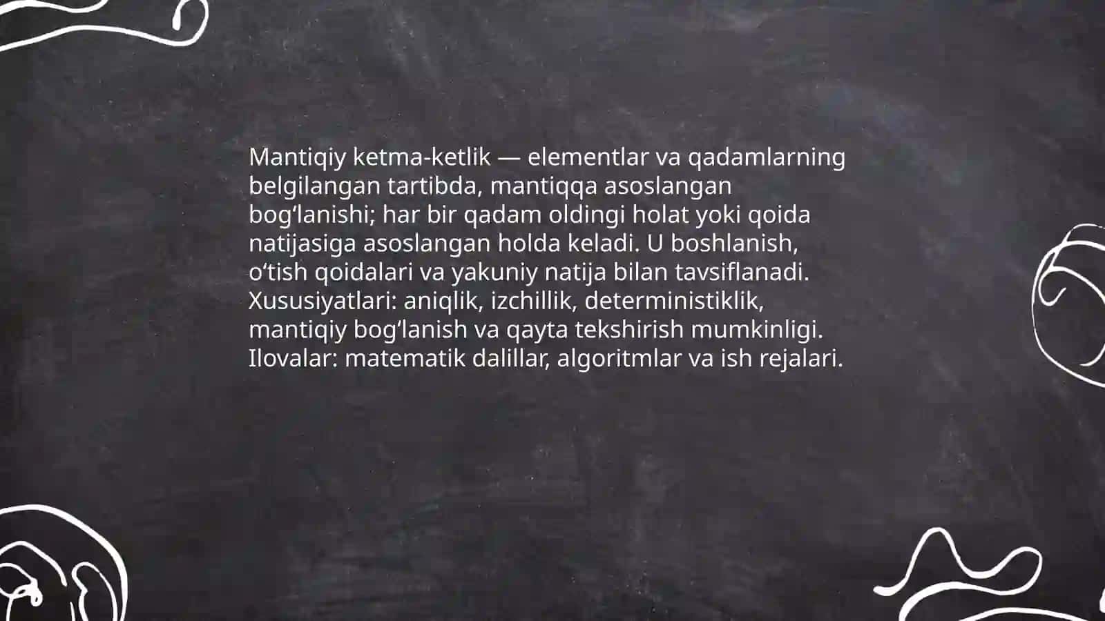 Mantiqiy ketma-ketlikni tuzish 3