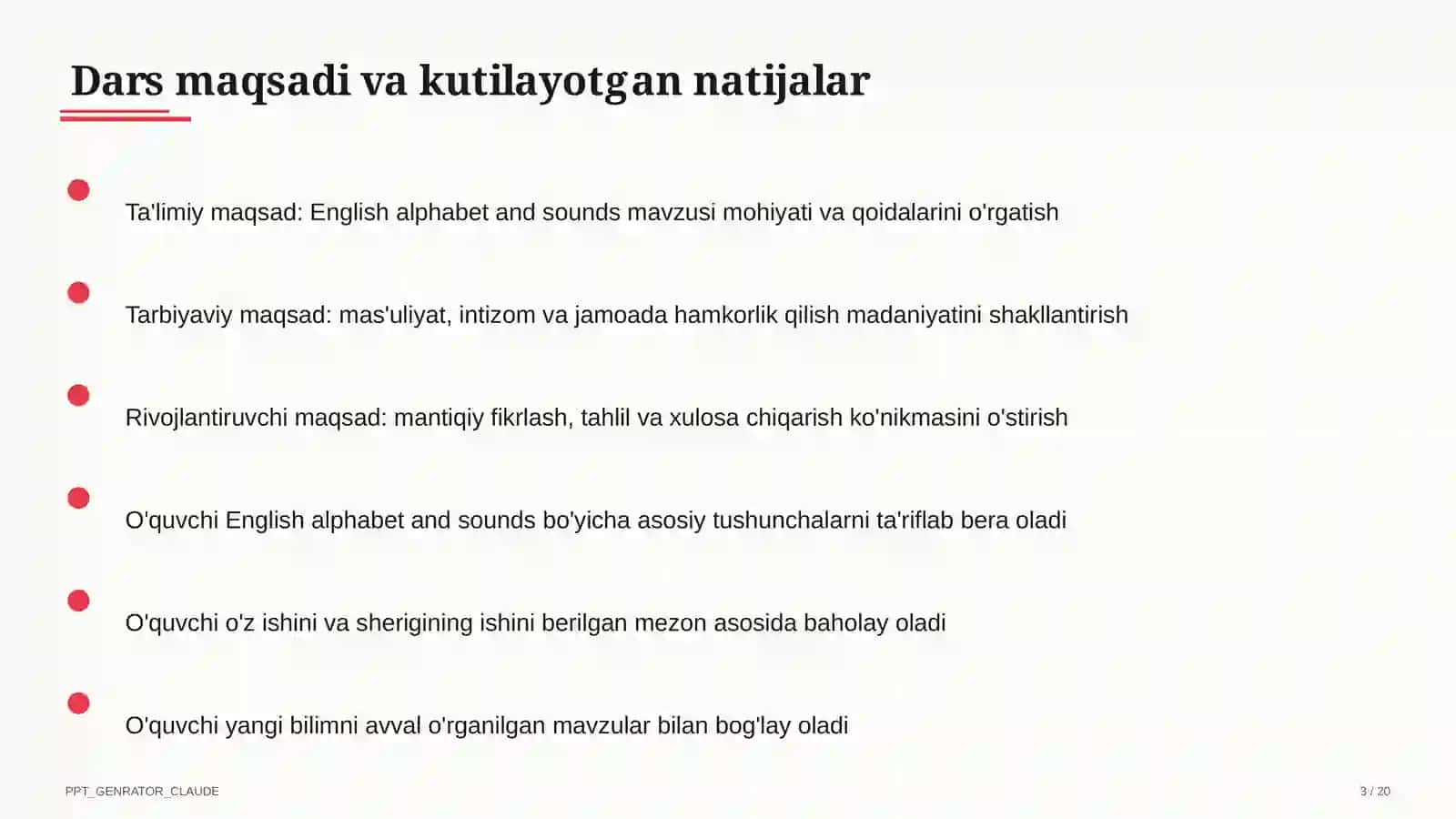 Ingliz tili (1– 11) 3