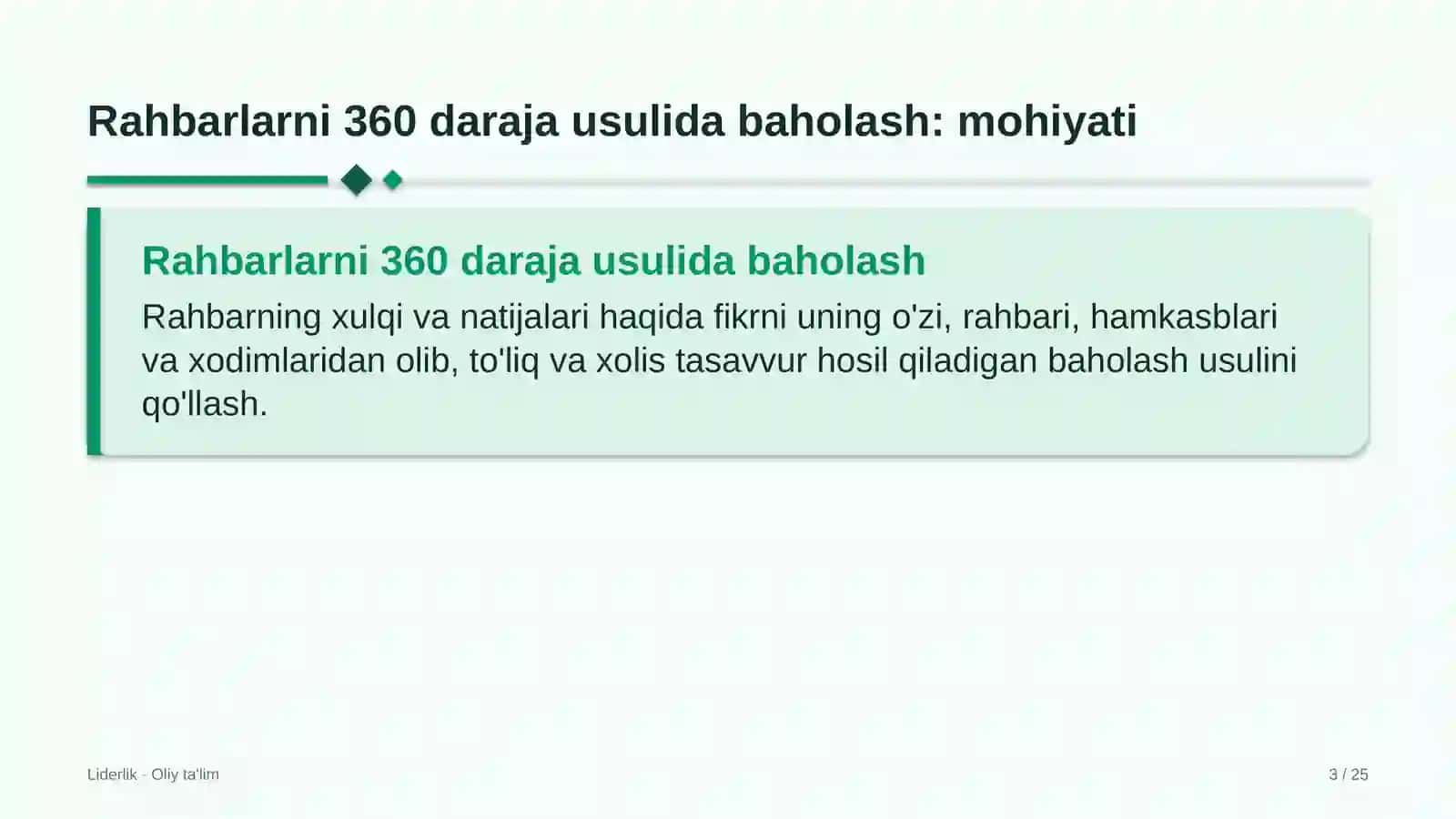 qoramolchilikda rahbarlarni 360 daraja usulida baholash 2385 3