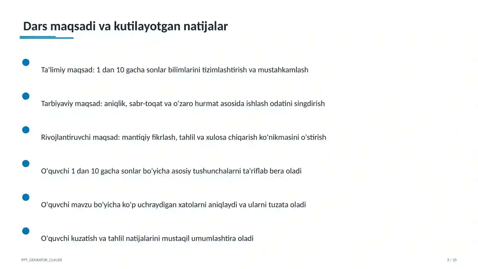 Boshlang'ich sinf: Matematika (1–4) metodik birlashma 3