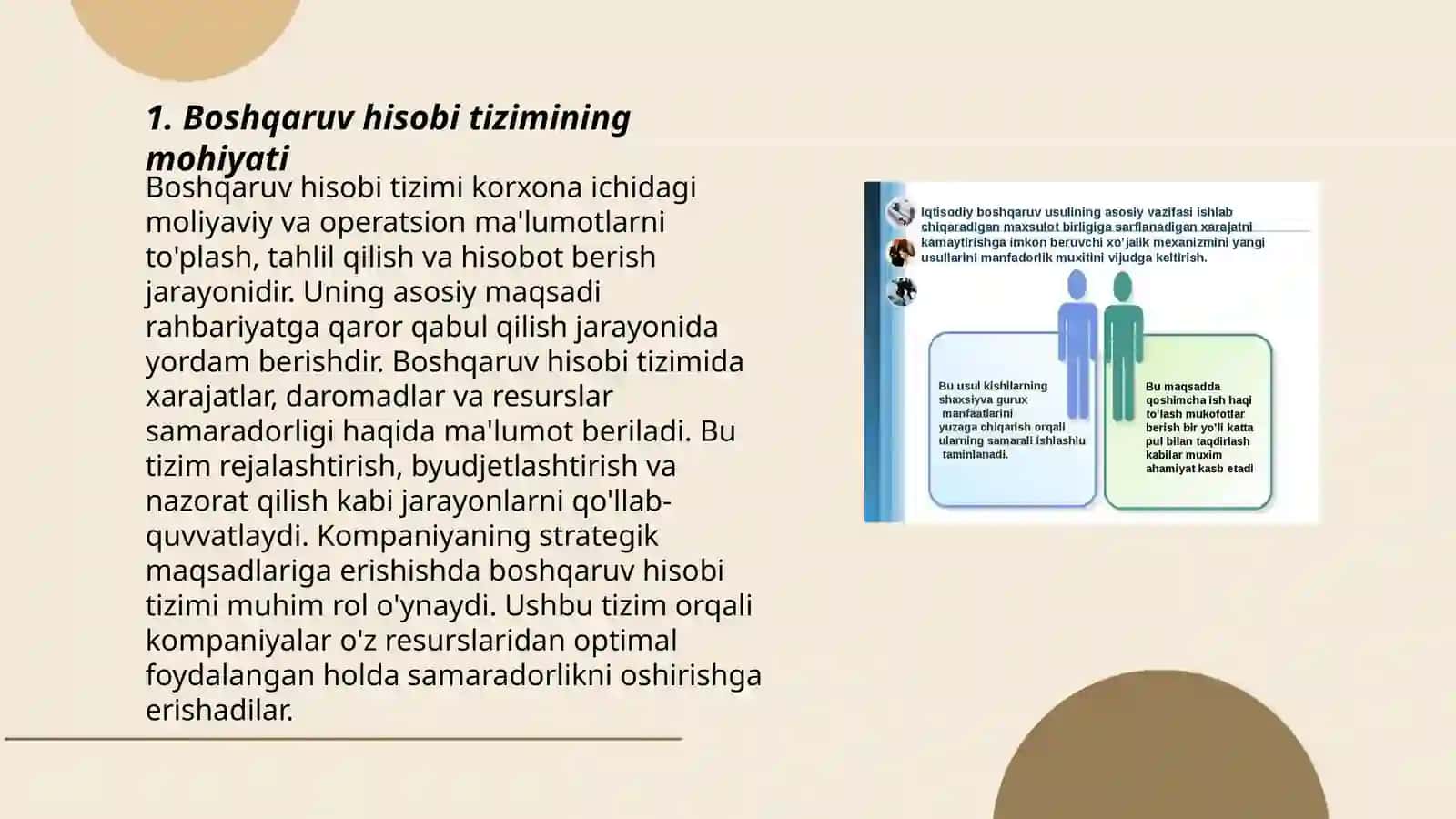 Boshqaruv hisobi tizimining tavfsiflanishi 3