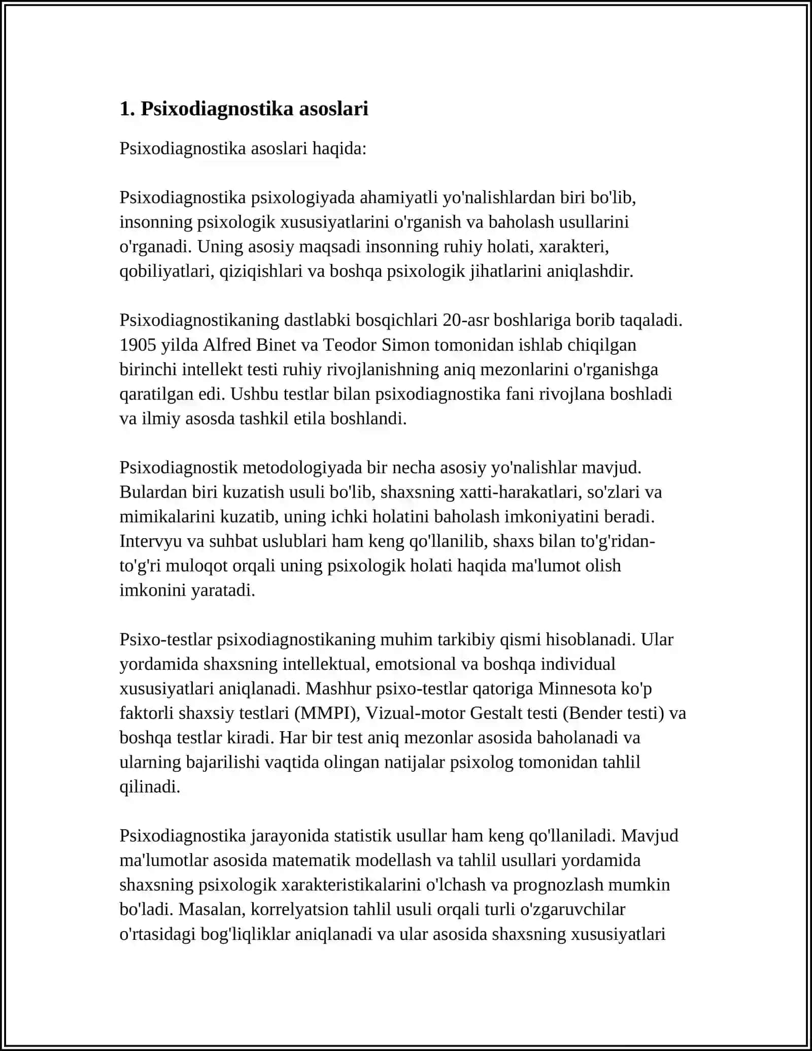 PSIXODIAGNOSTIKA O'TKAZISHGA QO'YILADIGAN TASHKILIY PEDAGOGIK TALABLAR 3