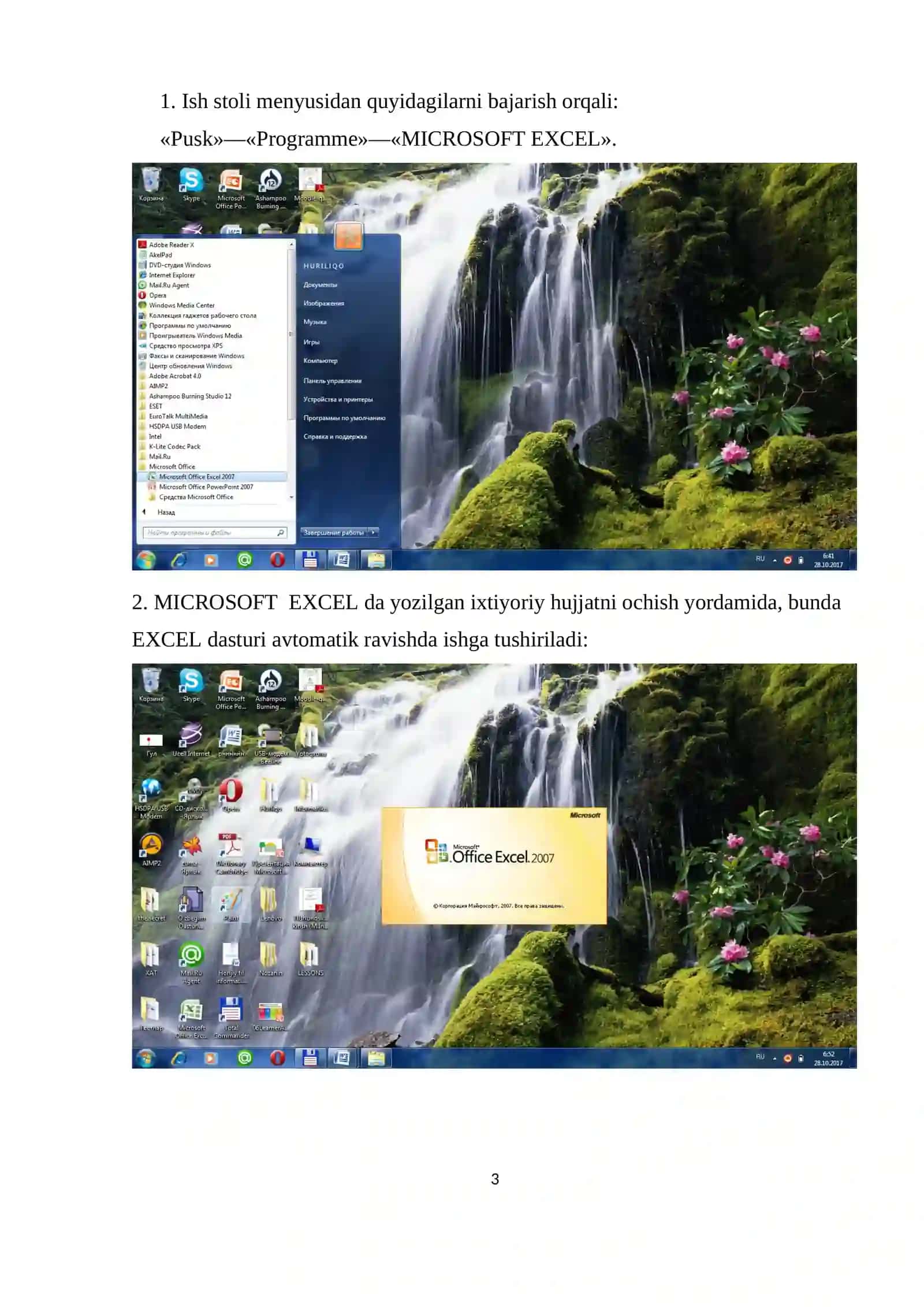 MICROSOFT dasturlarini ishga tushirish 3