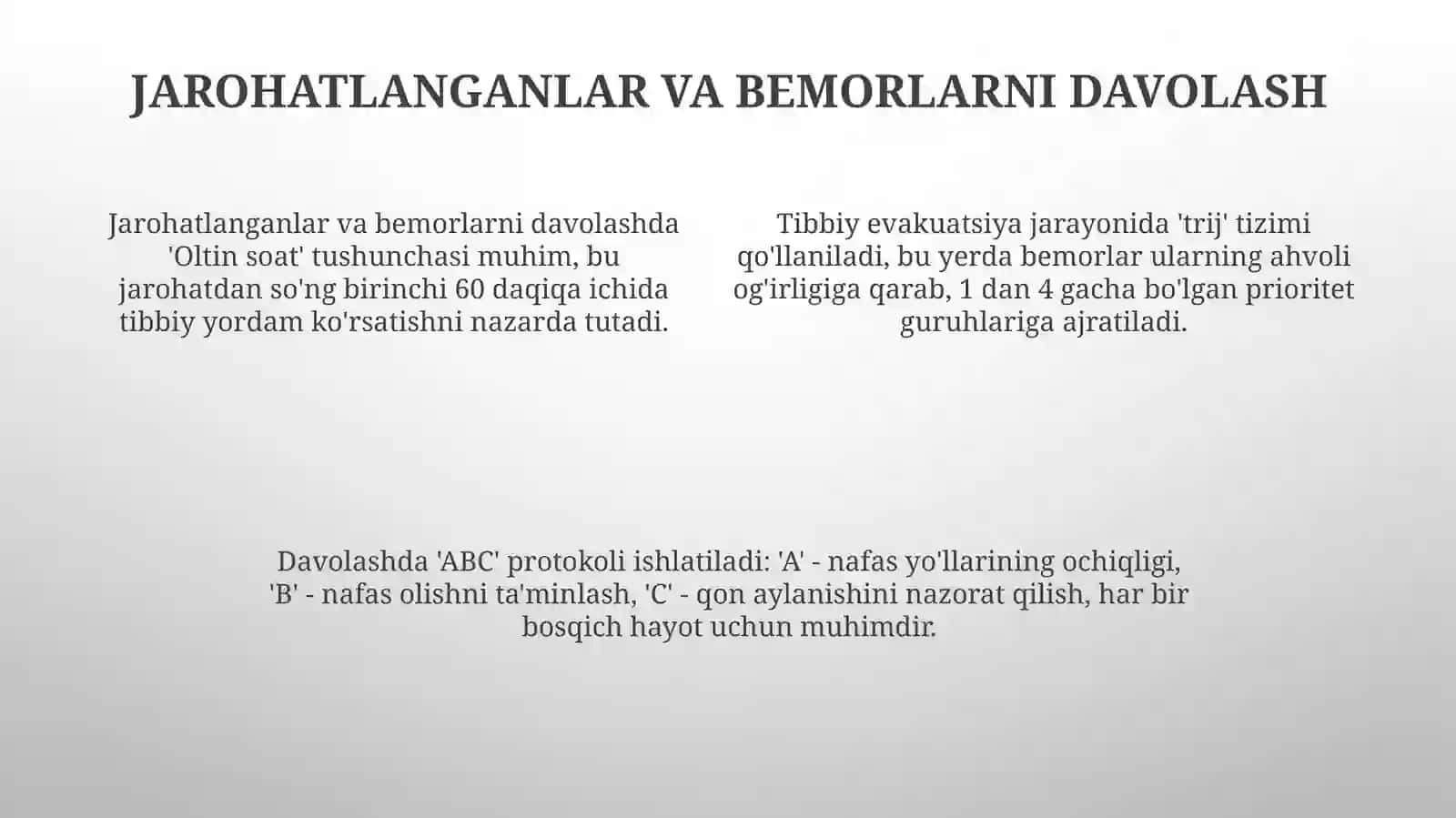 Tibbij evakuatsiya: Kirish va asosiy tushunchalar 3