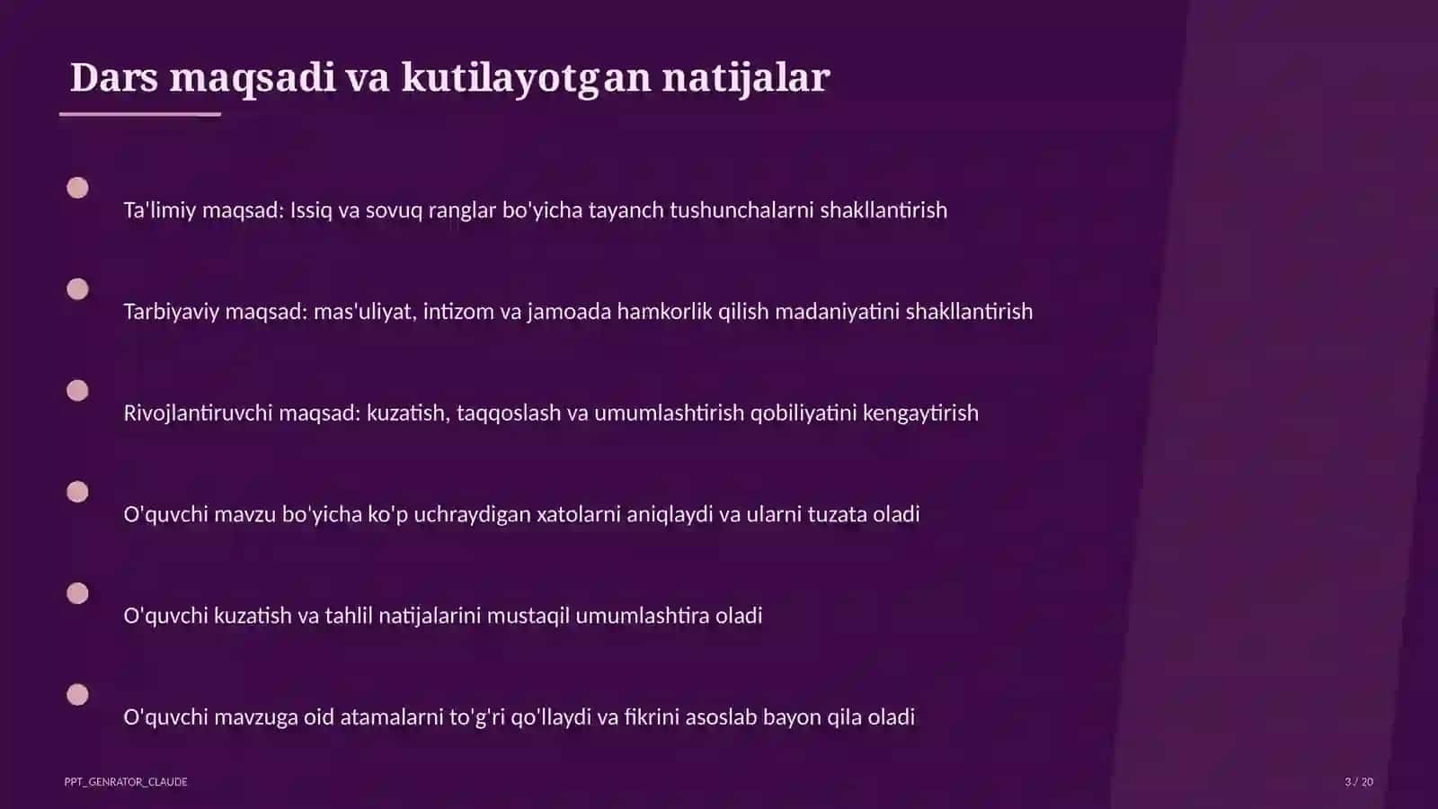 Issiq va sovuq ranglar (2-sinf) 3