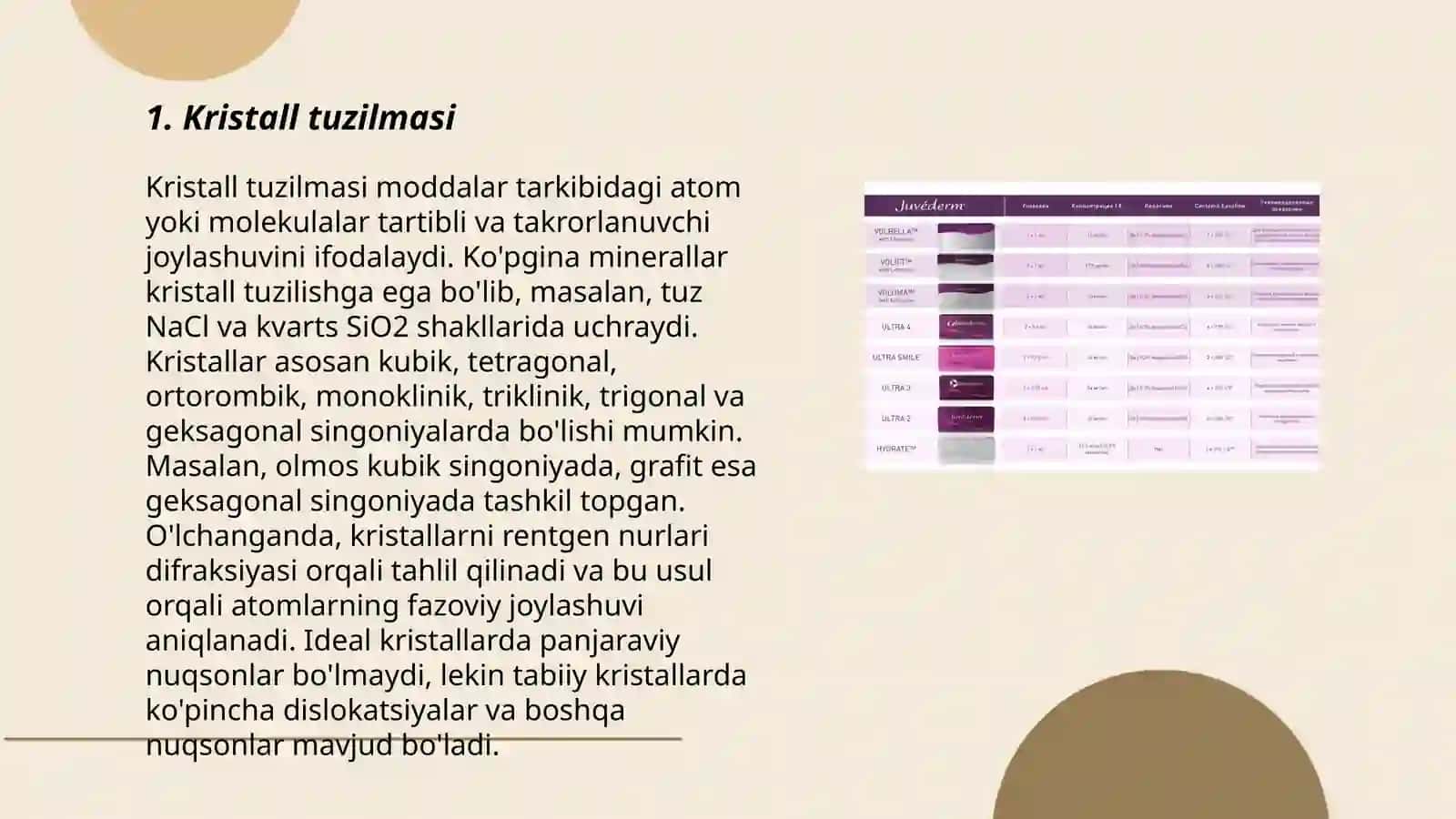 Kristall va kristall modda tushinchasi 3