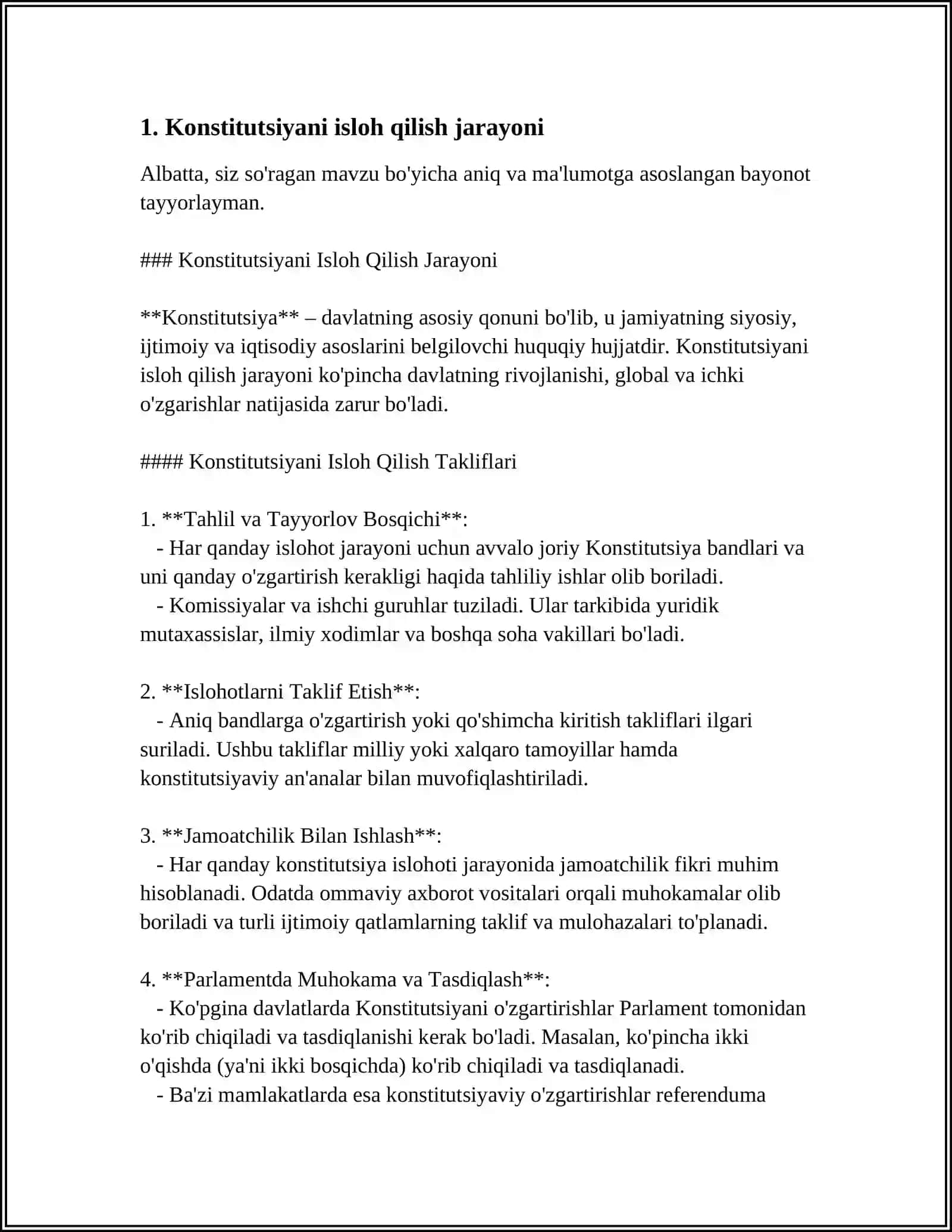 KONSTITUTSIYAGA O'ZGARTIRISHLAR HAQIDA 3