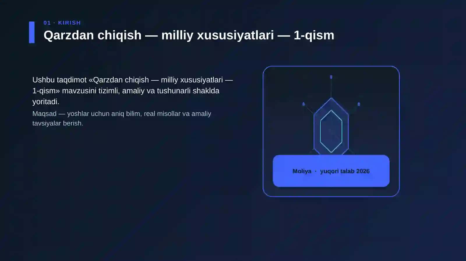 Qarzdan chiqish — milliy xususiyatlari — 1-qism 3
