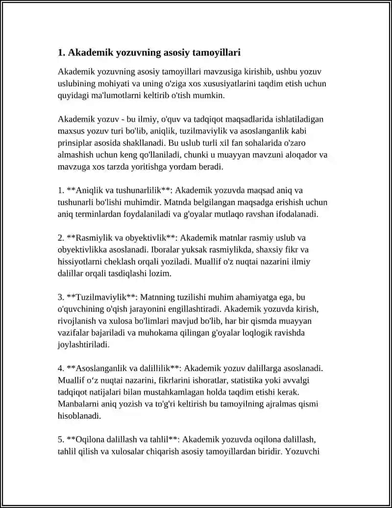 Akademik yozuvning asosiy tamoyillari 3