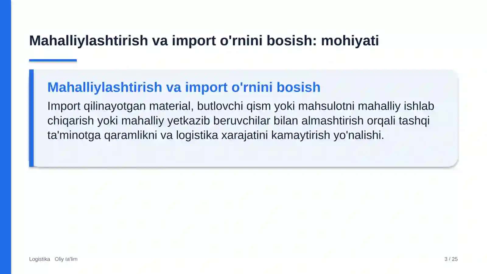Avtomobil transportida mahalliylashtirish va import o'rnini bosish 3