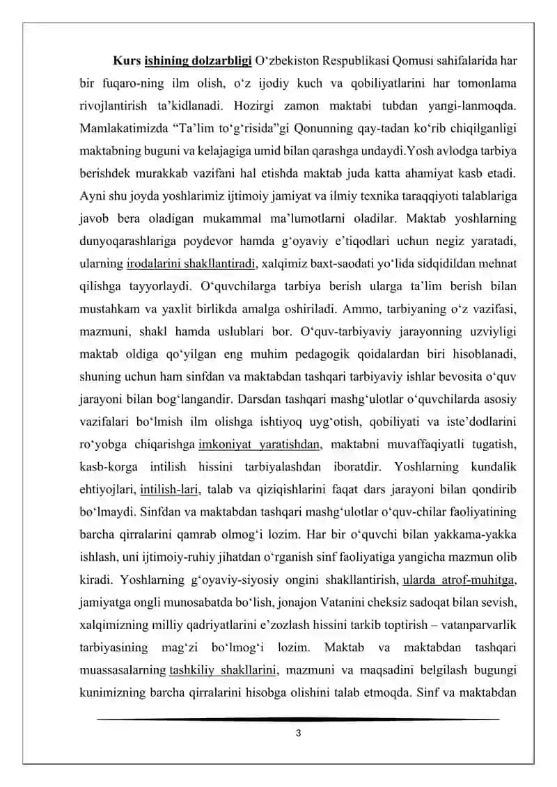Boshlang'ich sinflarda o'quvchilarning mustaqil ishlarini tashkil etish va ta'limdagi ahamiyati 3