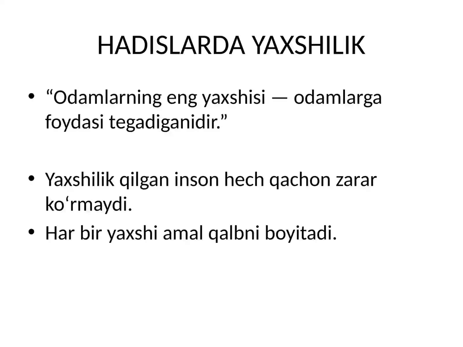 BIR YAXSHILIK HAQIDA 3