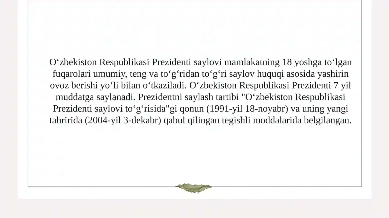 O'zbekiston Respublikasi Prezidenti 3