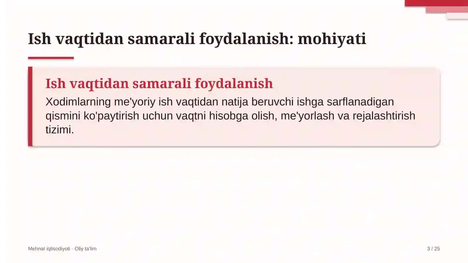 marosim xizmatlarida ish vaqtidan samarali foydalanishni ta'minlash 9182 3