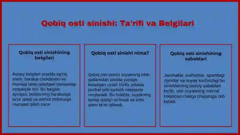 Bolalarda suyaklarni sinishining o'ziga xosligi. Qobiq osti sinishi, epifizioliz, osteoepifizioliz, apofizioliz. Tug'ilishdagi chaqaloqlardagi jarohatlar. 3