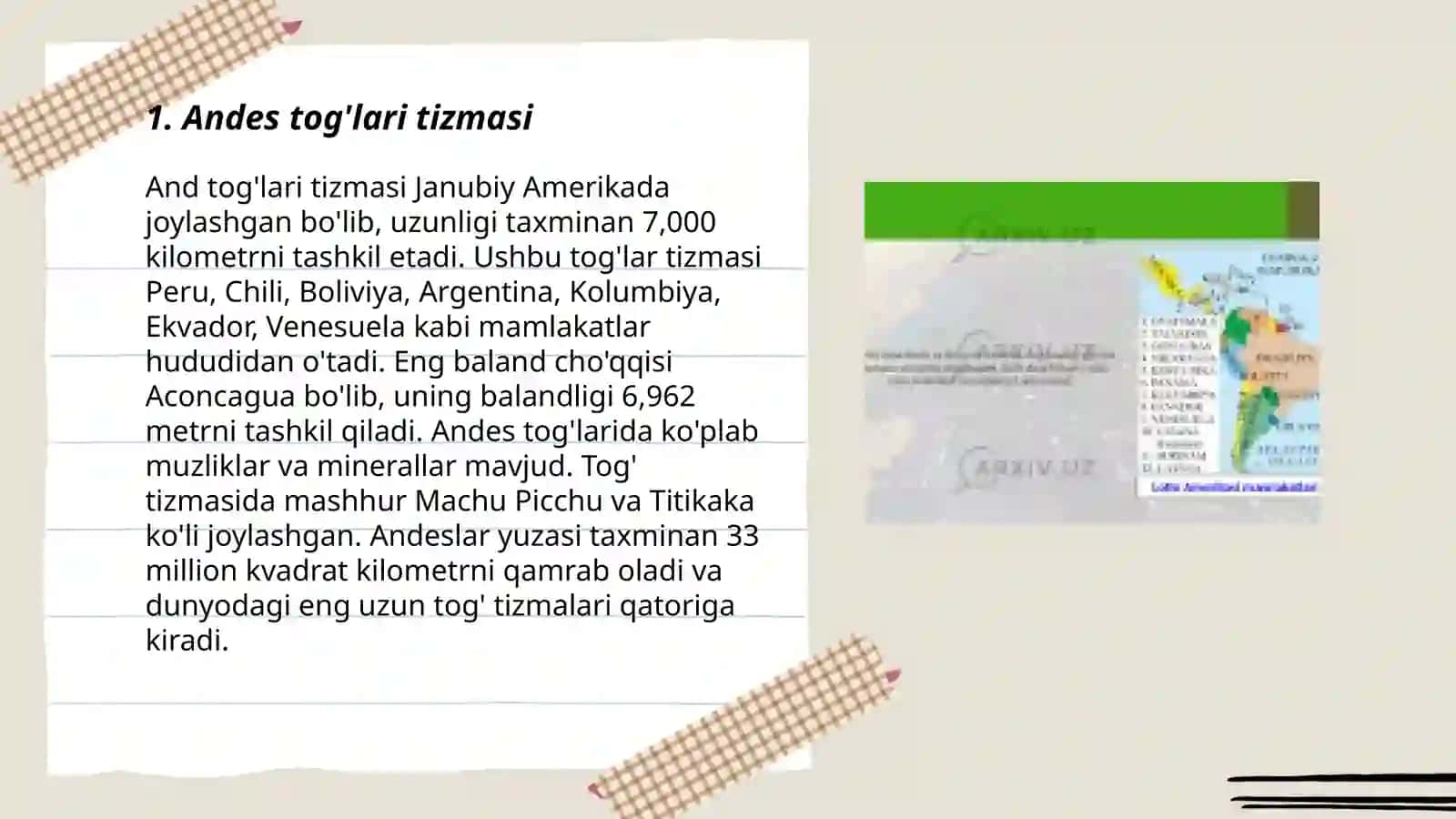 Janubiy Amerika tabiiy geografik rayonlashtirish 3