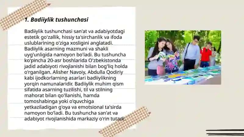 A. Rasulov "Badiiylik bezavol yangilik" kitobini oʻqib oʻrganish 3