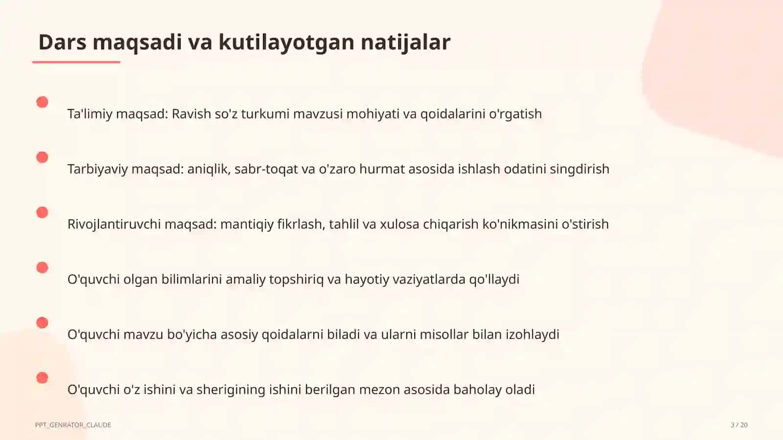 Ravish so'z turkumi (7-sinf) 3