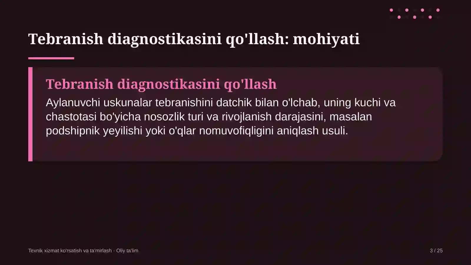 Kimyo sanoatida tebranish diagnostikasini qo'llash 3
