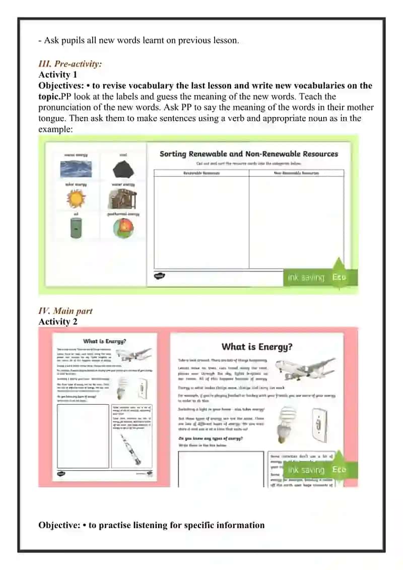 6-sinflar uchun "Energy sources' nomli dars ishlanma 3