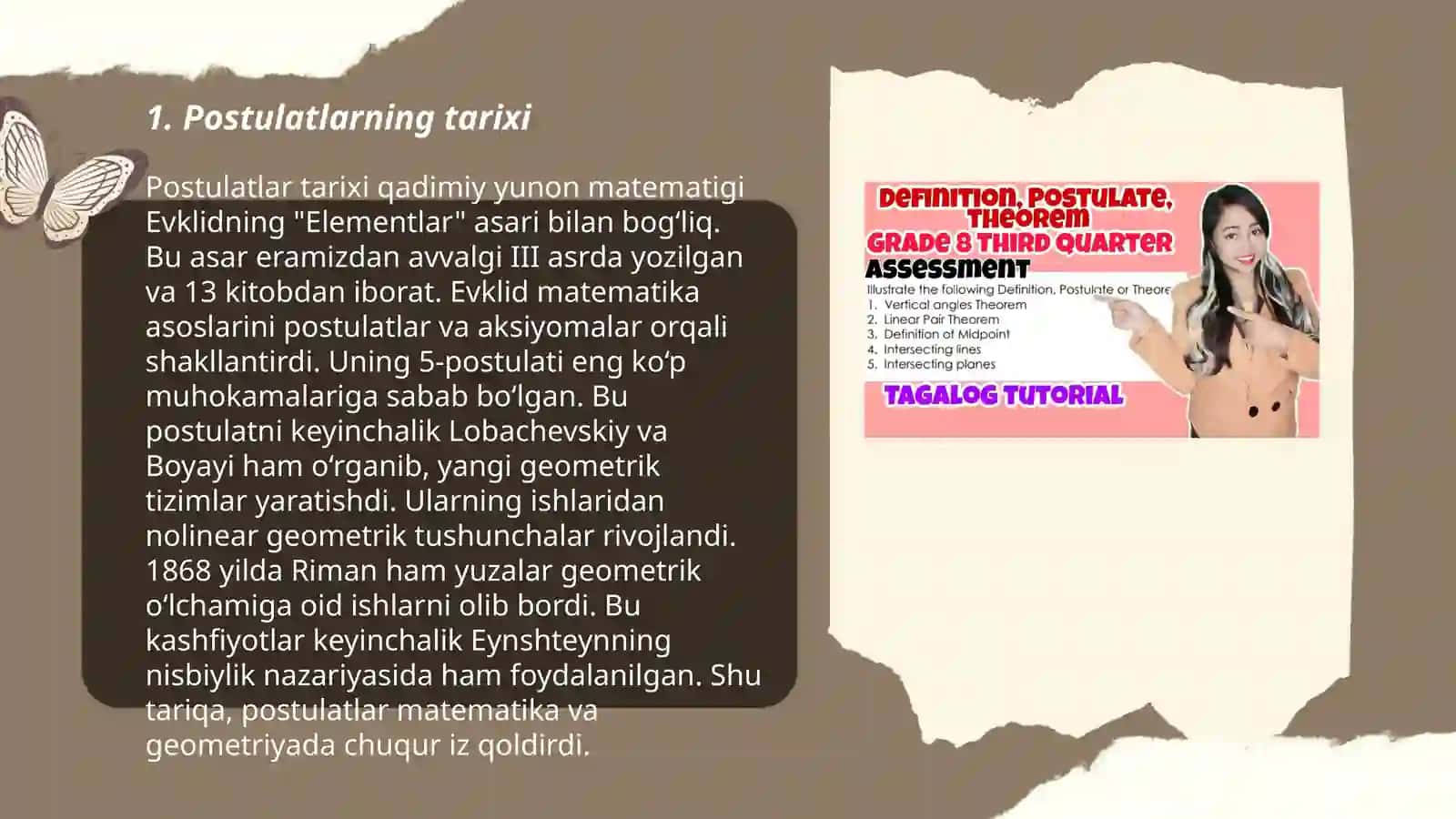 Postulatlar tarixi 3