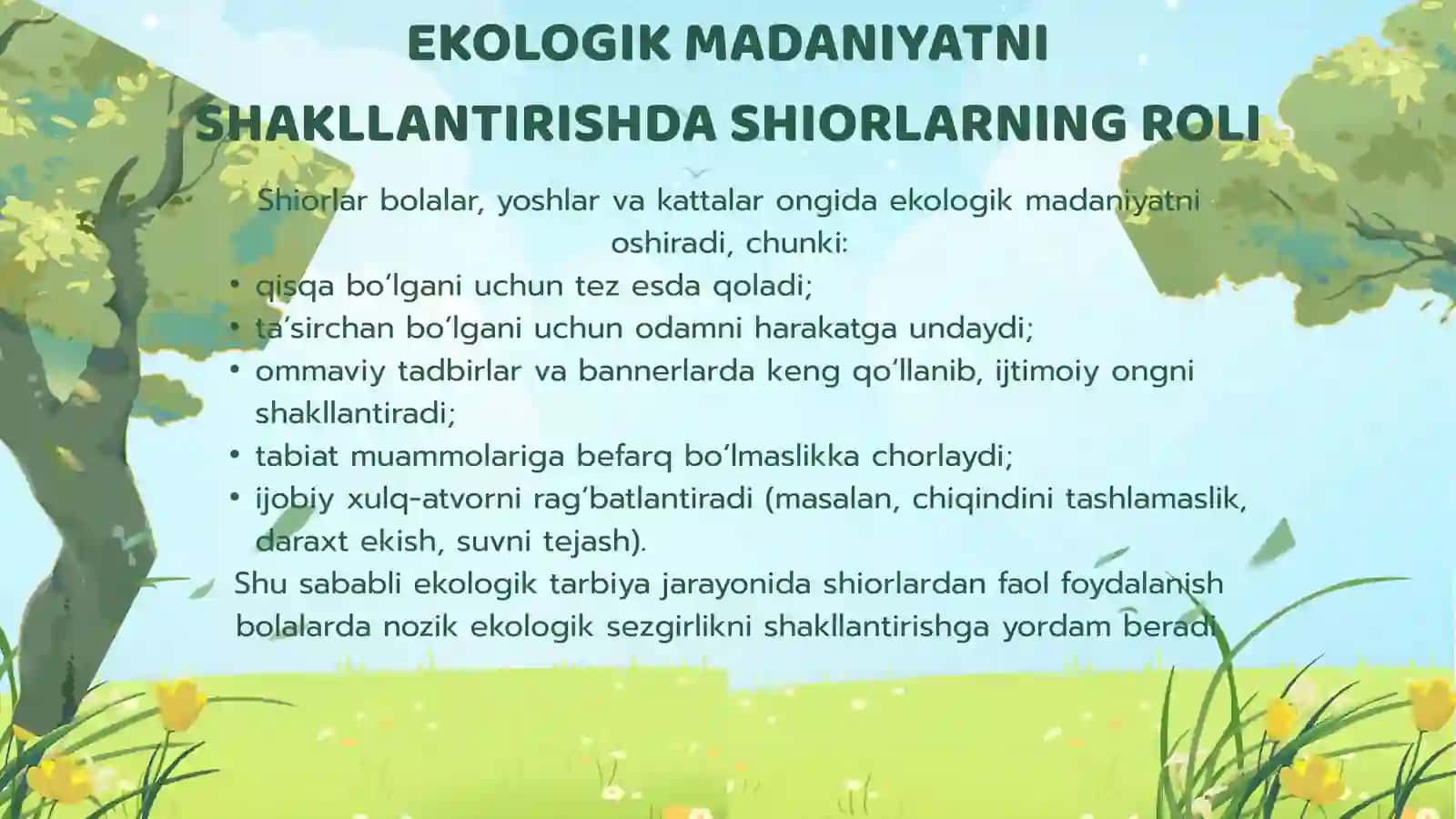 TABIATNI MUHOFAZA QILISHGA OID SHIORLAR 3