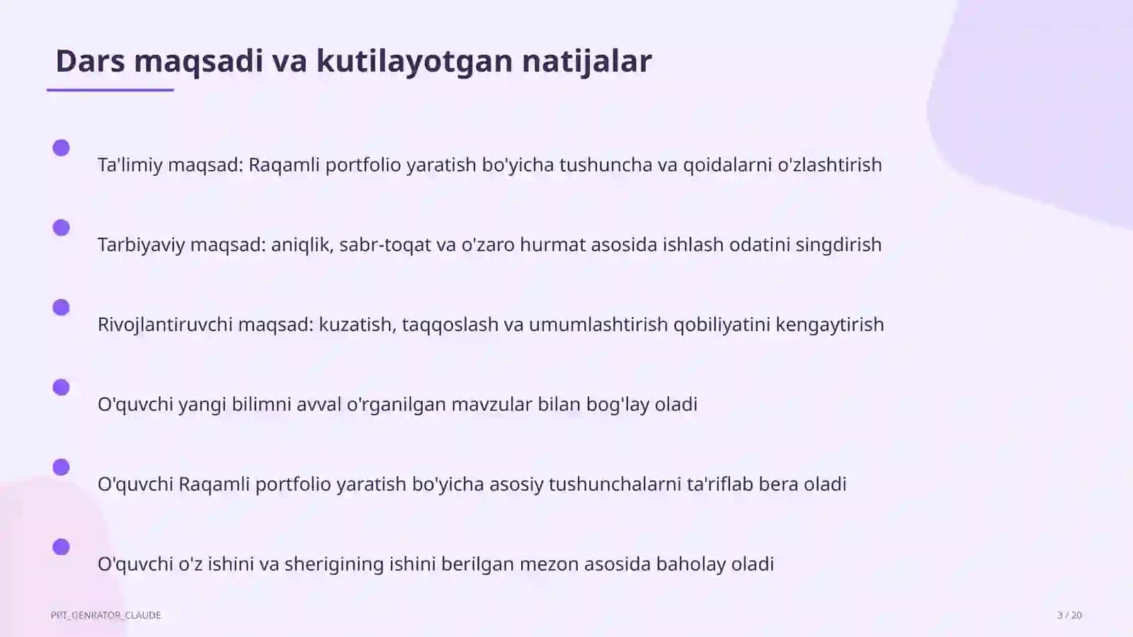 Raqamli portfolio yaratish 3