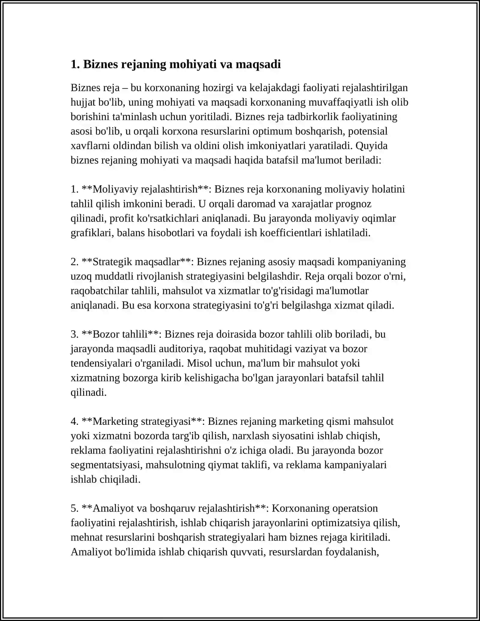 KORXONALARNI RIVOJLANTIRISHDA BIZNES REJA 3